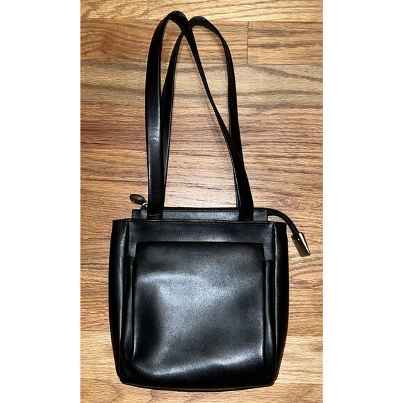 Mandarina Duck Handbags - Vintage Mandarina Duck Black Leather Handbag Shoulder Bag Made In Italy